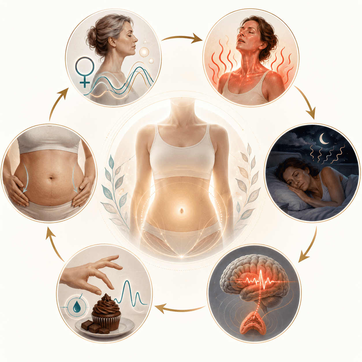 Menopause belly loop diagram
