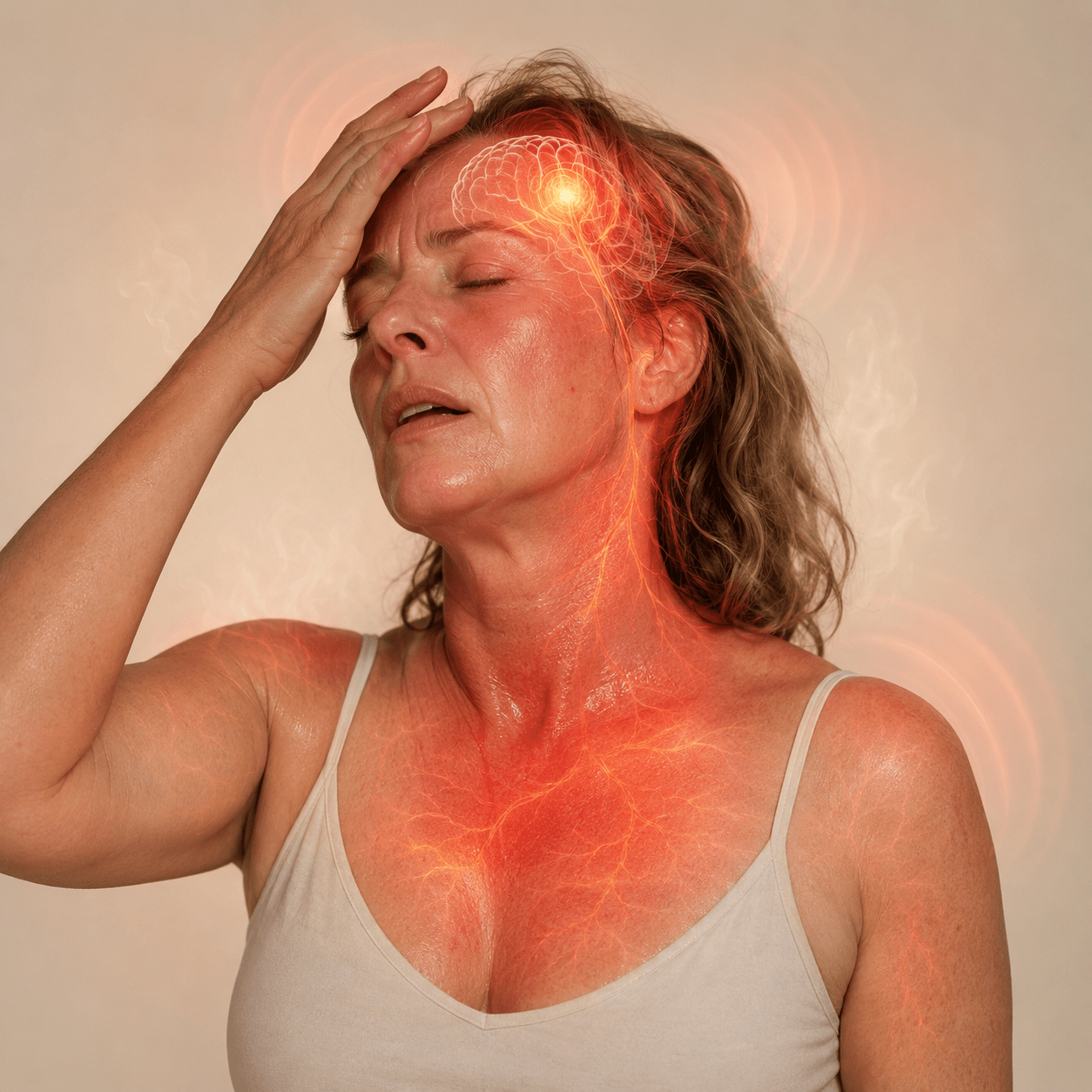 Hormone heat chaos medical visual hot flash