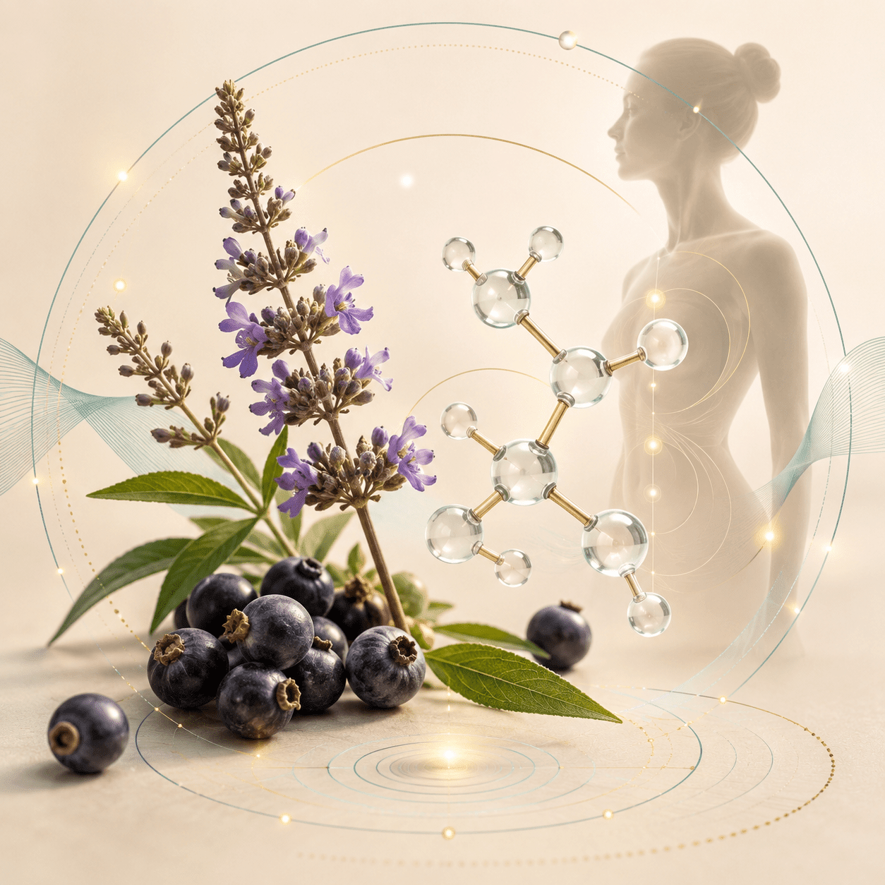 Vitex and inositol hormonal rhythm support visual